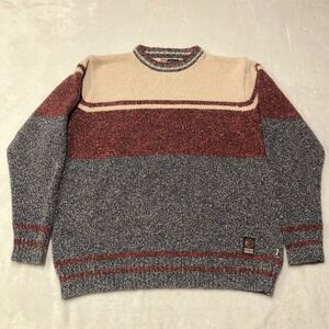 Vintage Y2K Ocean Pacific OP Crewneck Sweater Men's Medium Striped Grandpacore